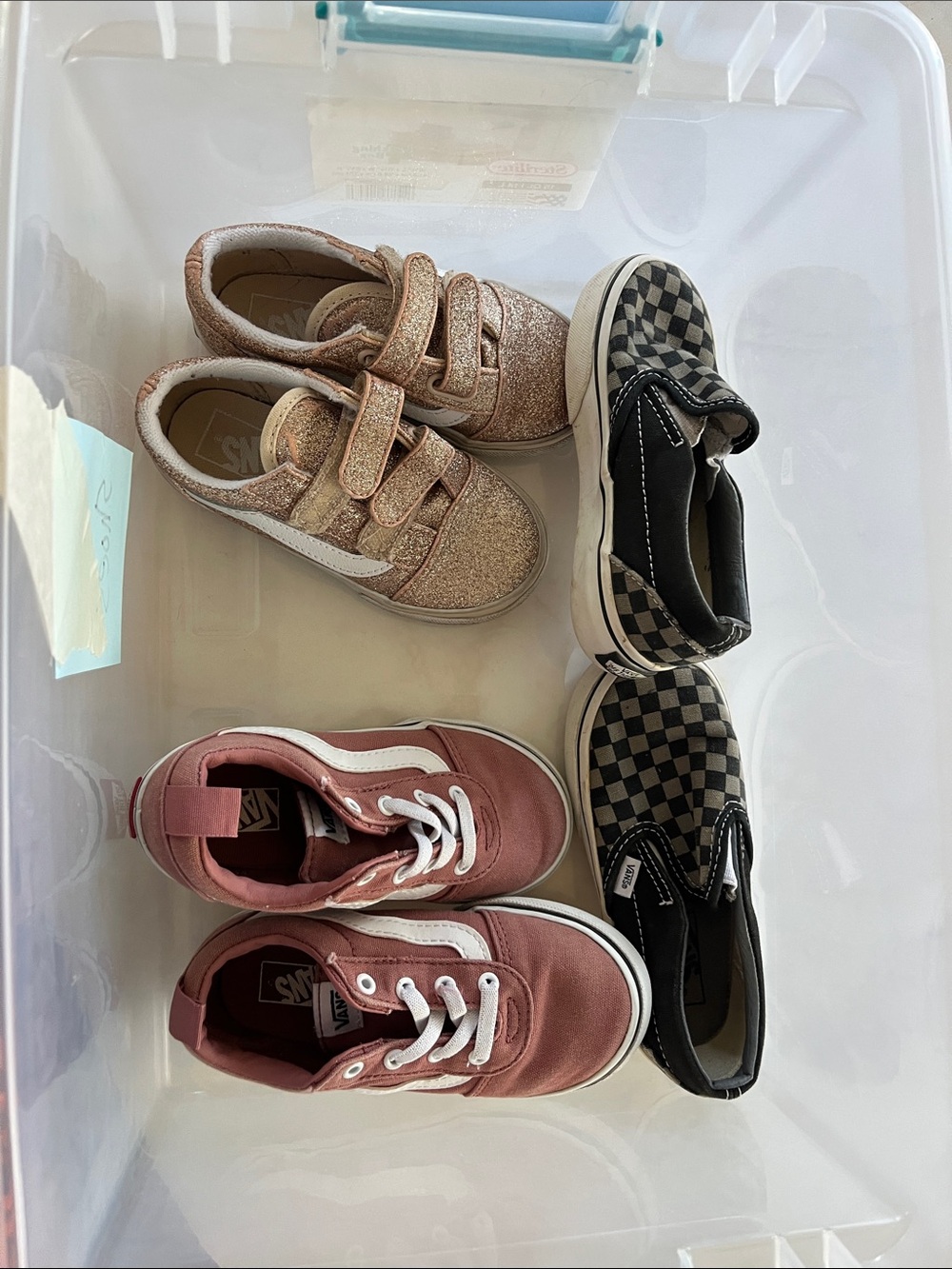 Vans Kids Pink Canvas Sneakers - Comfortable Everyday Shoes